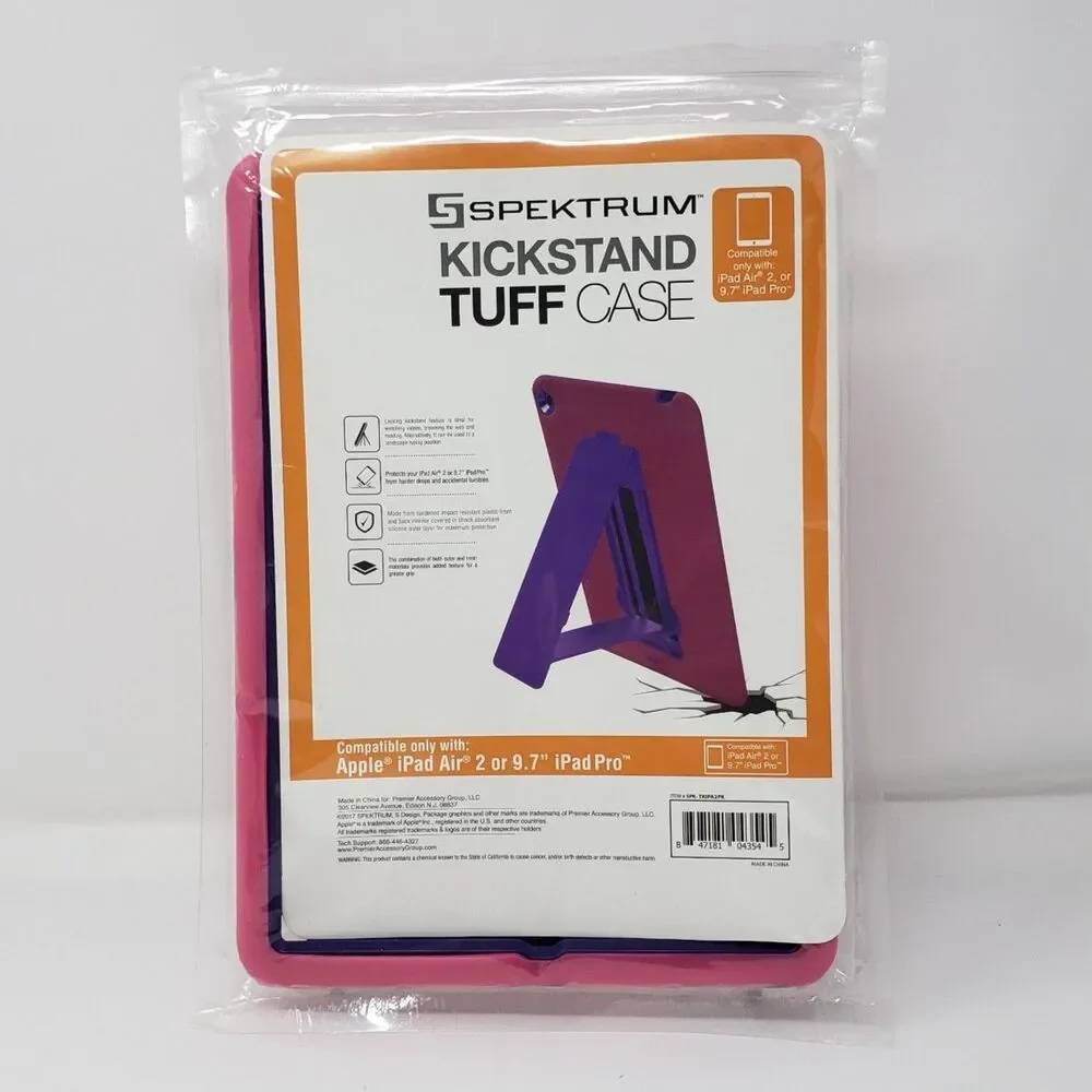 Spektrum Kickstand Tuff Case Pink and Purple iPad Air 2 or 9.7